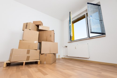 Prepared household furniture ready for storage in Greenford