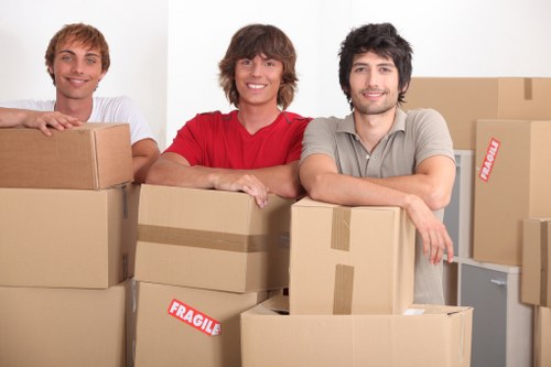 Office packing services in Greenford with organised moving boxes