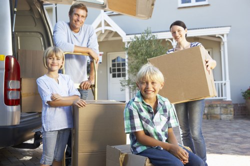 Packed household items ready for removals and storage in Greenford
